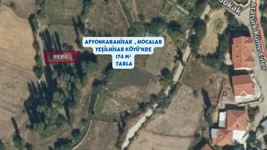 AFYONKARAHİSAR HOCALAR YEŞİLHİSAR KÖYÜNDE 174M² TARLAMIZ SATILIK - AFYONKARAHİSAR HOCALAR fotoğraf 9
